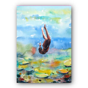 Underwater Treasure - Original Watercolor - 26x36cm