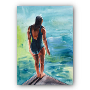 Dare to jump - Original Watercolor - 26x36cm