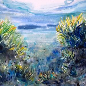 Posidonia Garden I - Original Watercolor – 36x26cm