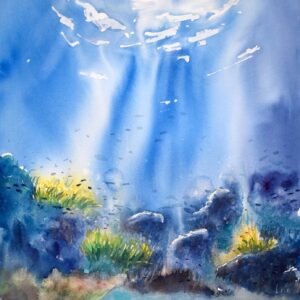 Sea Grass I - Original Watercolor – 31x41cm