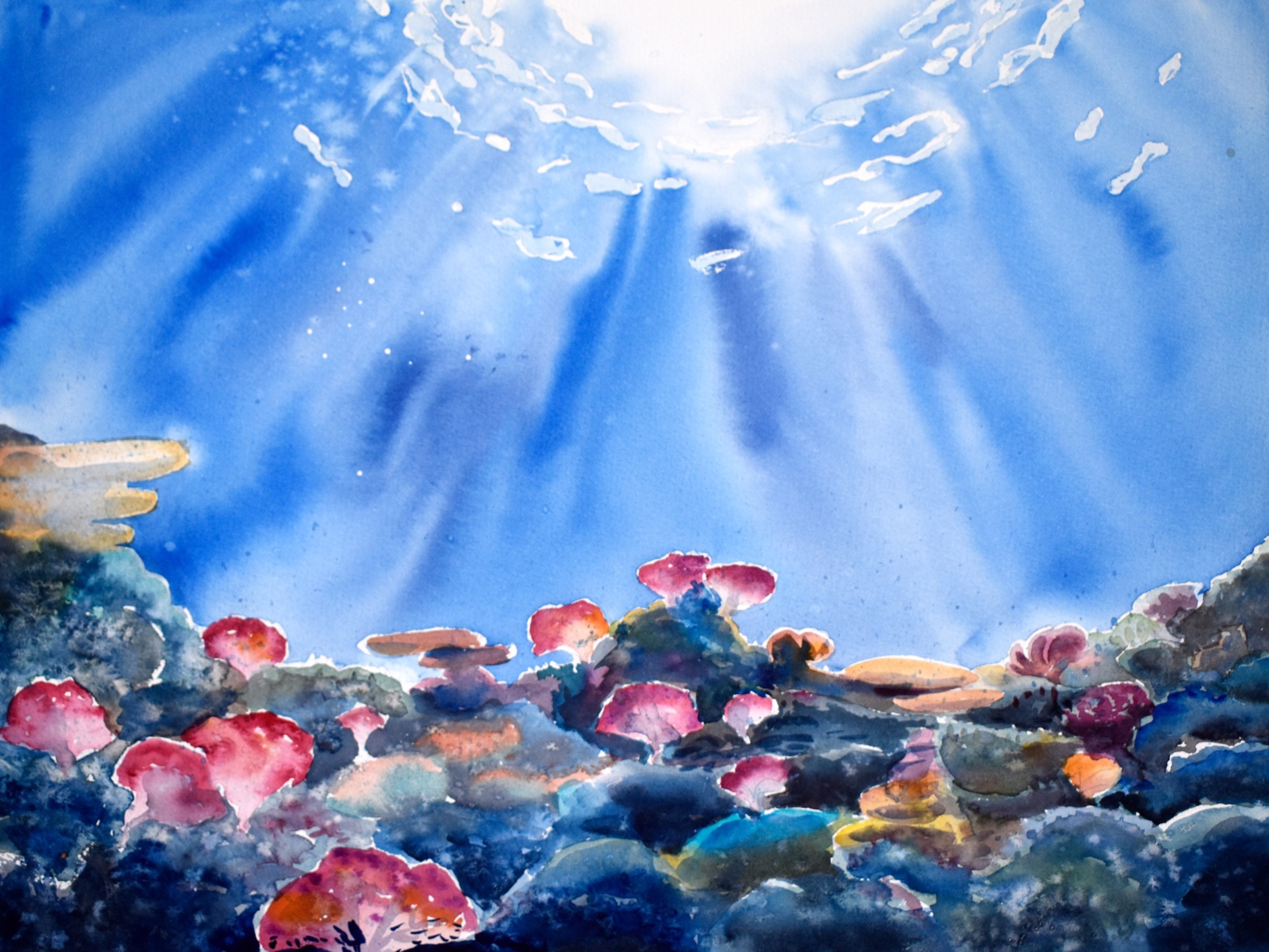 Corals Garden III - Original Watercolor – 41x31cm