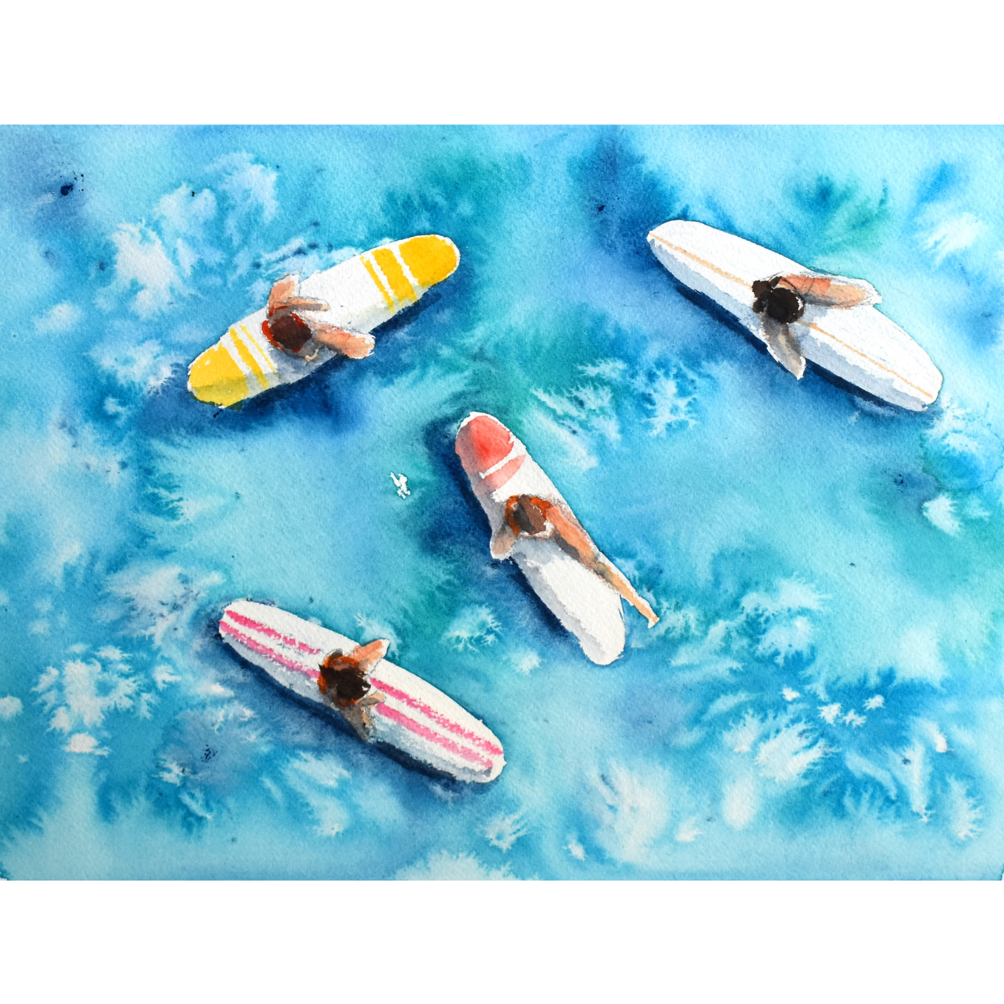Aerial Surf View Print I